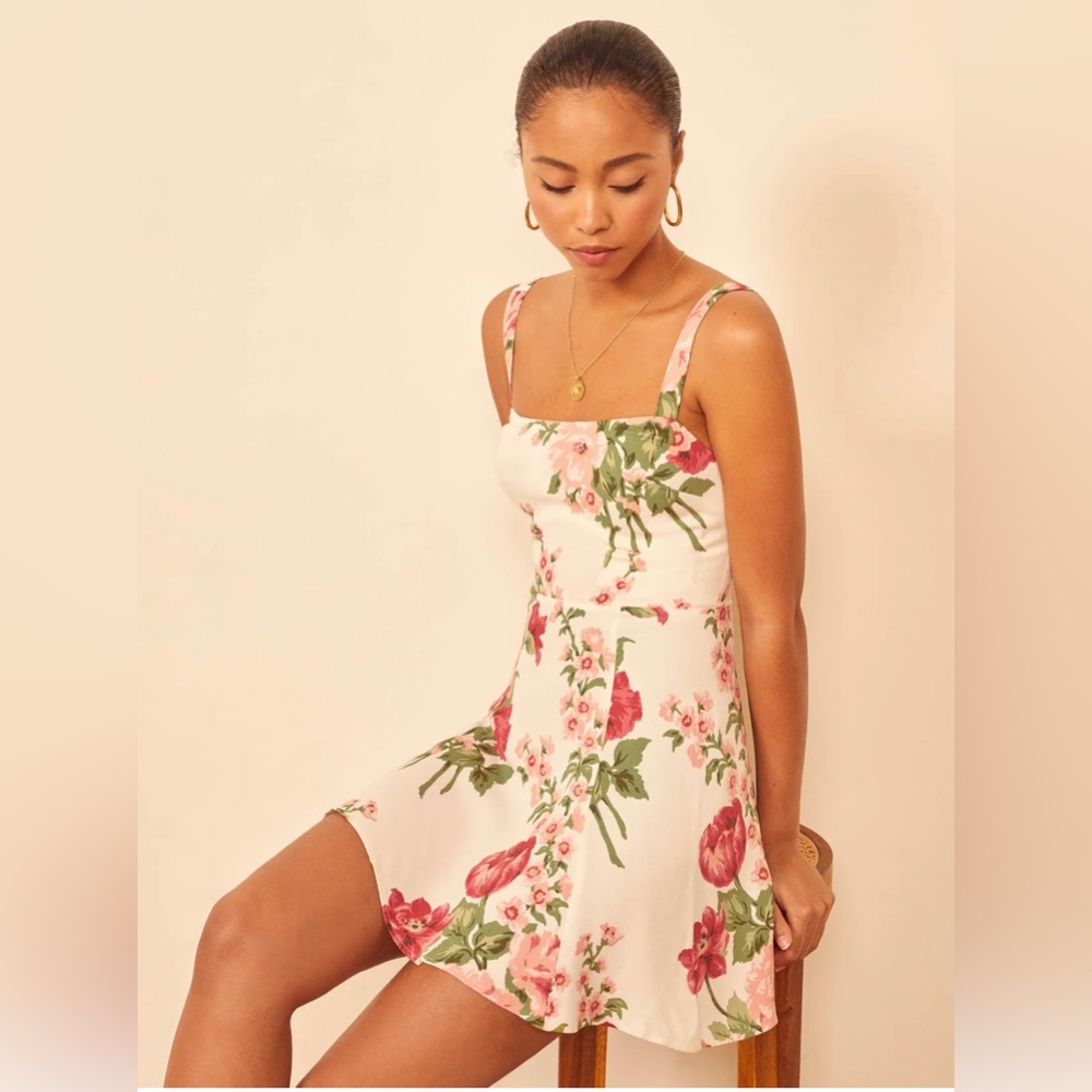 Reformation Mini Floral Dress Size 2